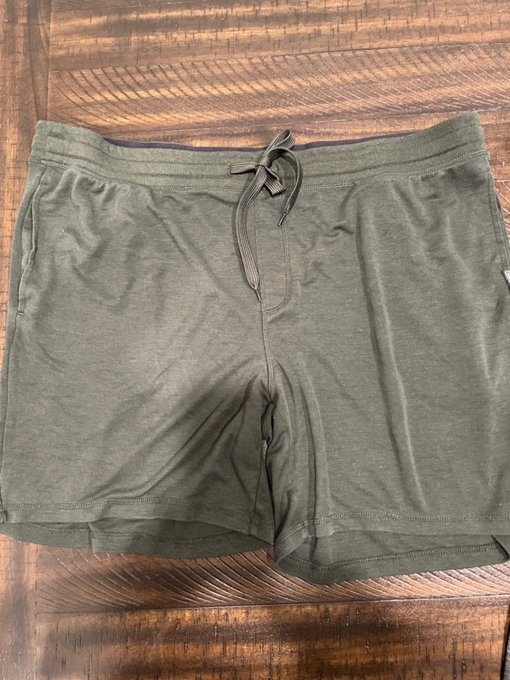 Eddie Bauer Olive Drawstring Athletic Shorts